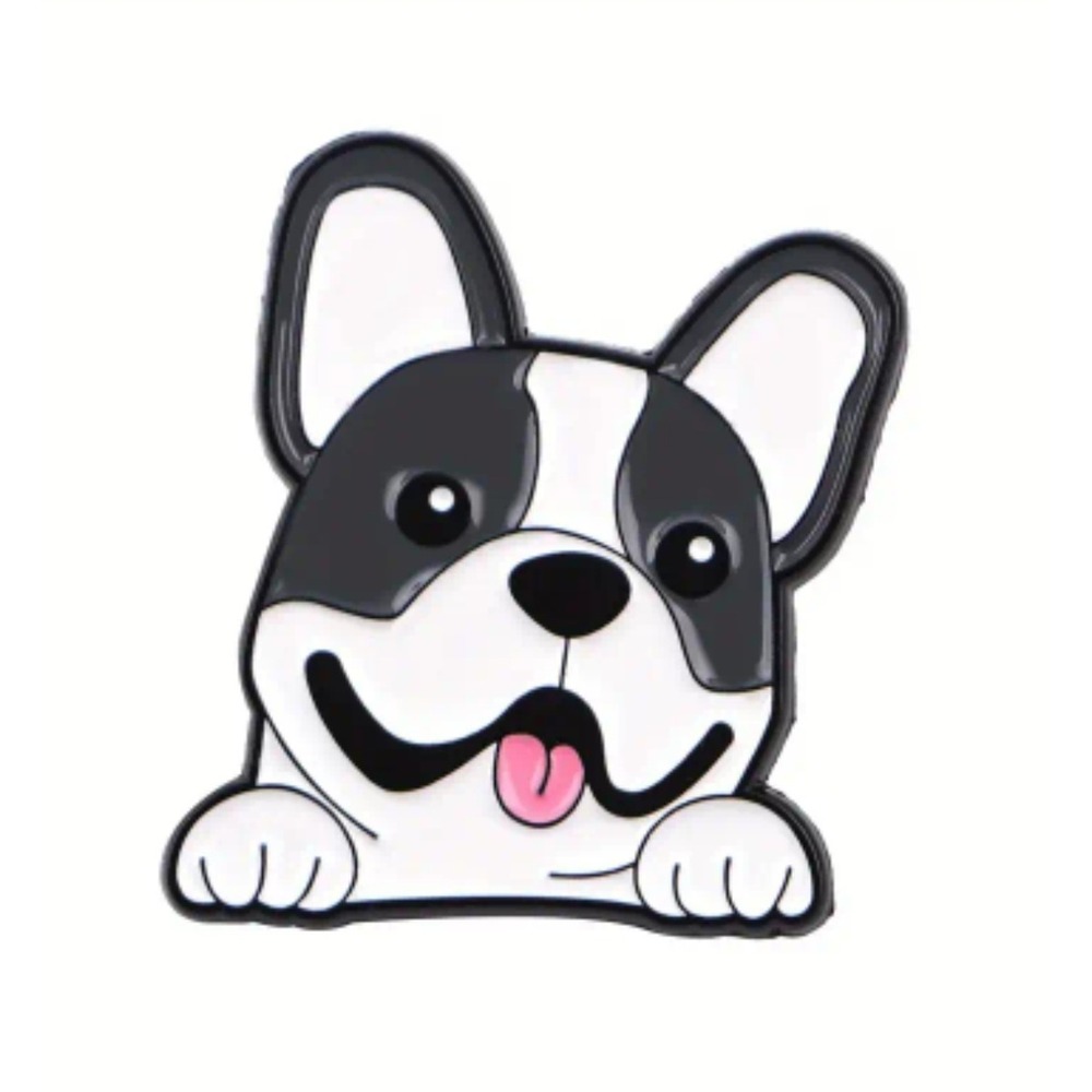 French Bulldog Enamel Pin Black White Frenchie Dog Lapel Pin Pet